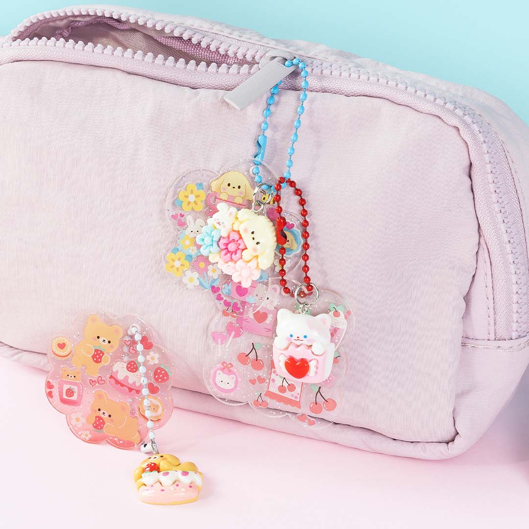 Glitter Goo Bag Charms | Kawaii Sticker Craft