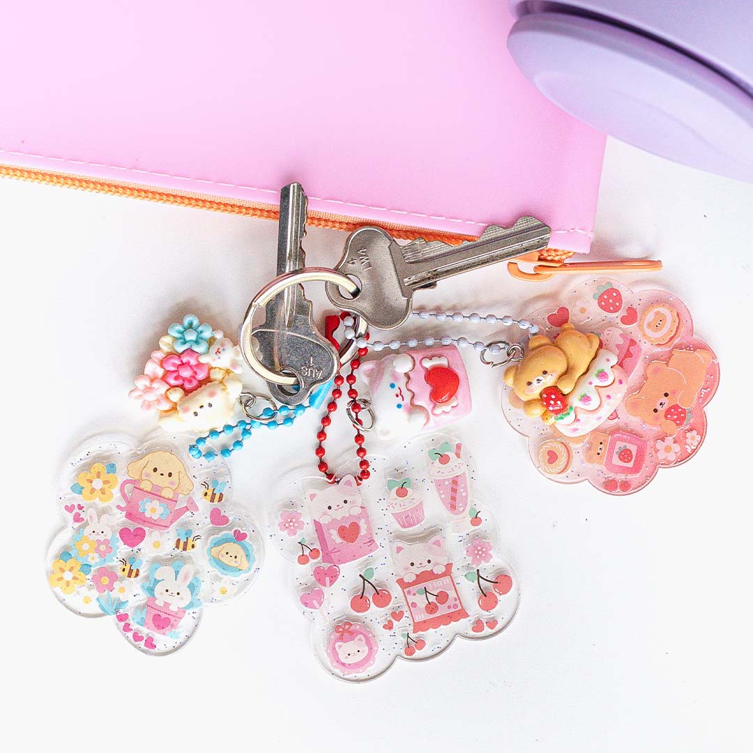 Glitter Goo Bag Charms | Kawaii Sticker Craft