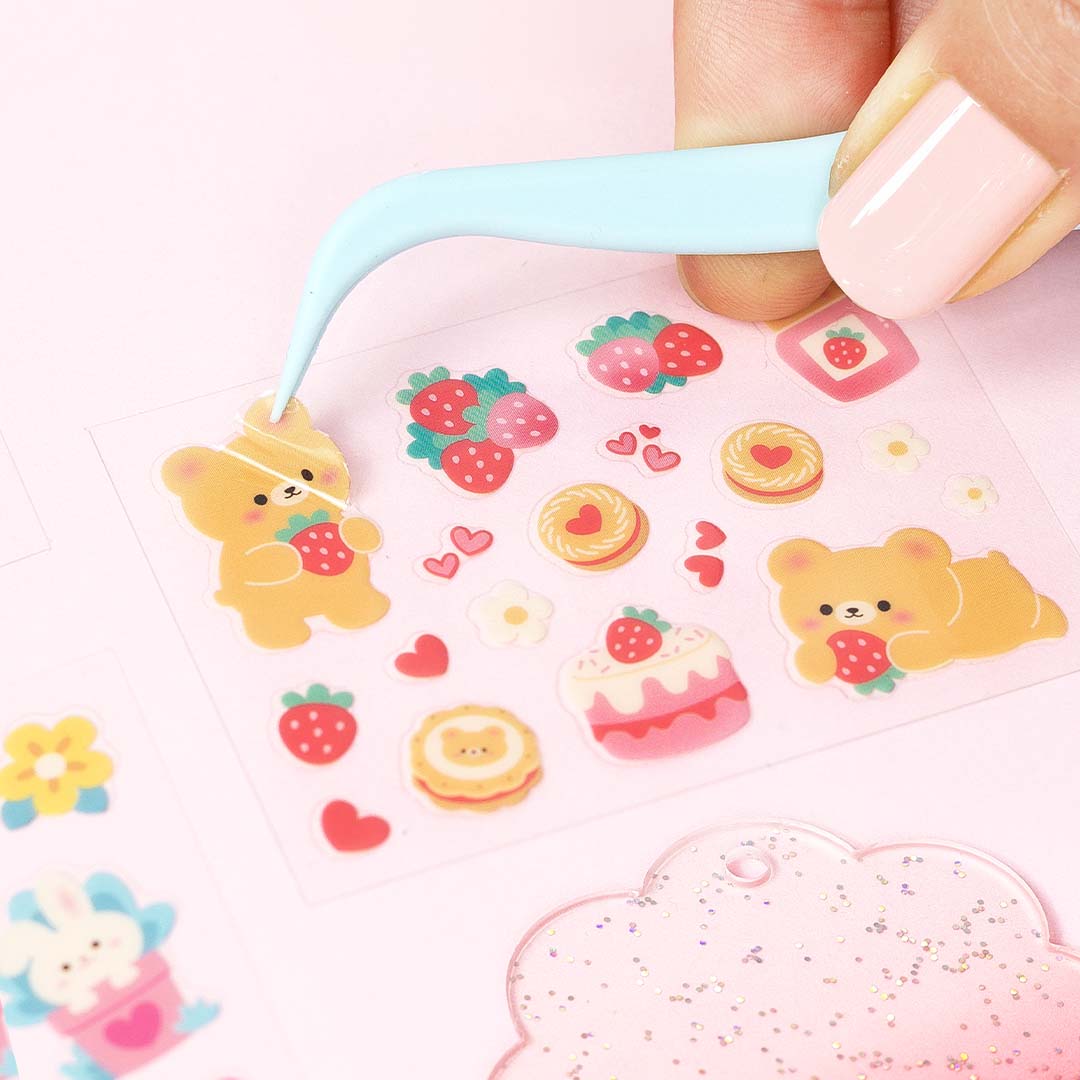 Glitter Goo Bag Charms | Kawaii Sticker Craft