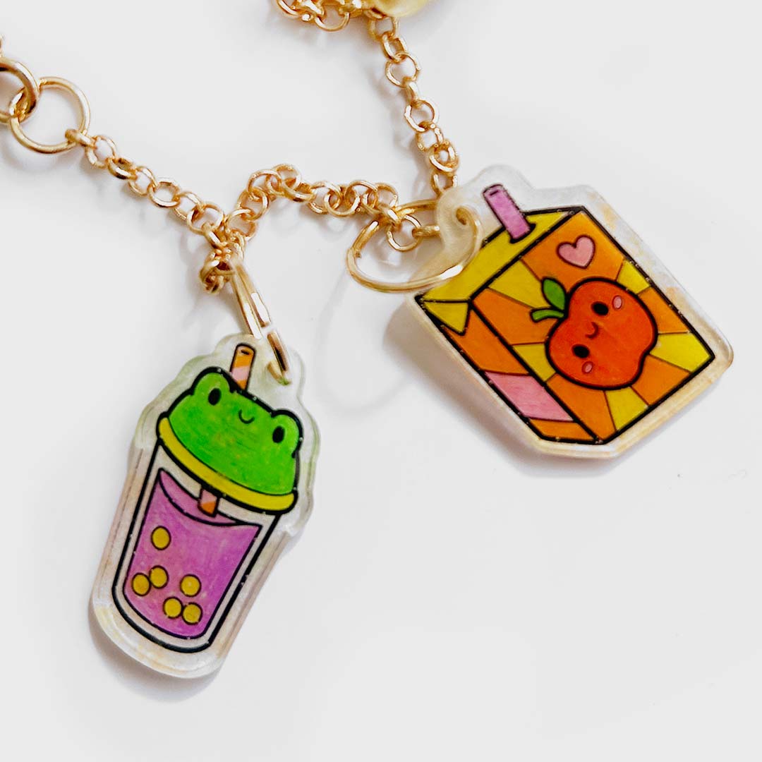 Shrinkorama Charm Bracelet | Kawaii Drinks