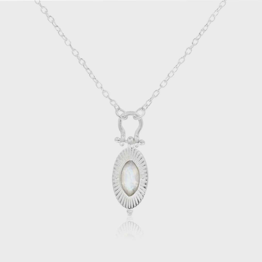 RADIANCE MOONSTONE SILVER NECKLACE