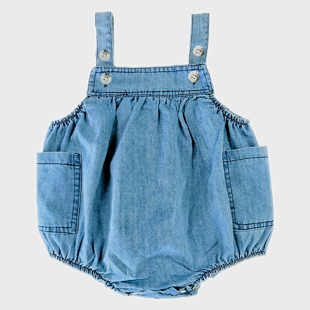 Baby Romper Bubble | Denim