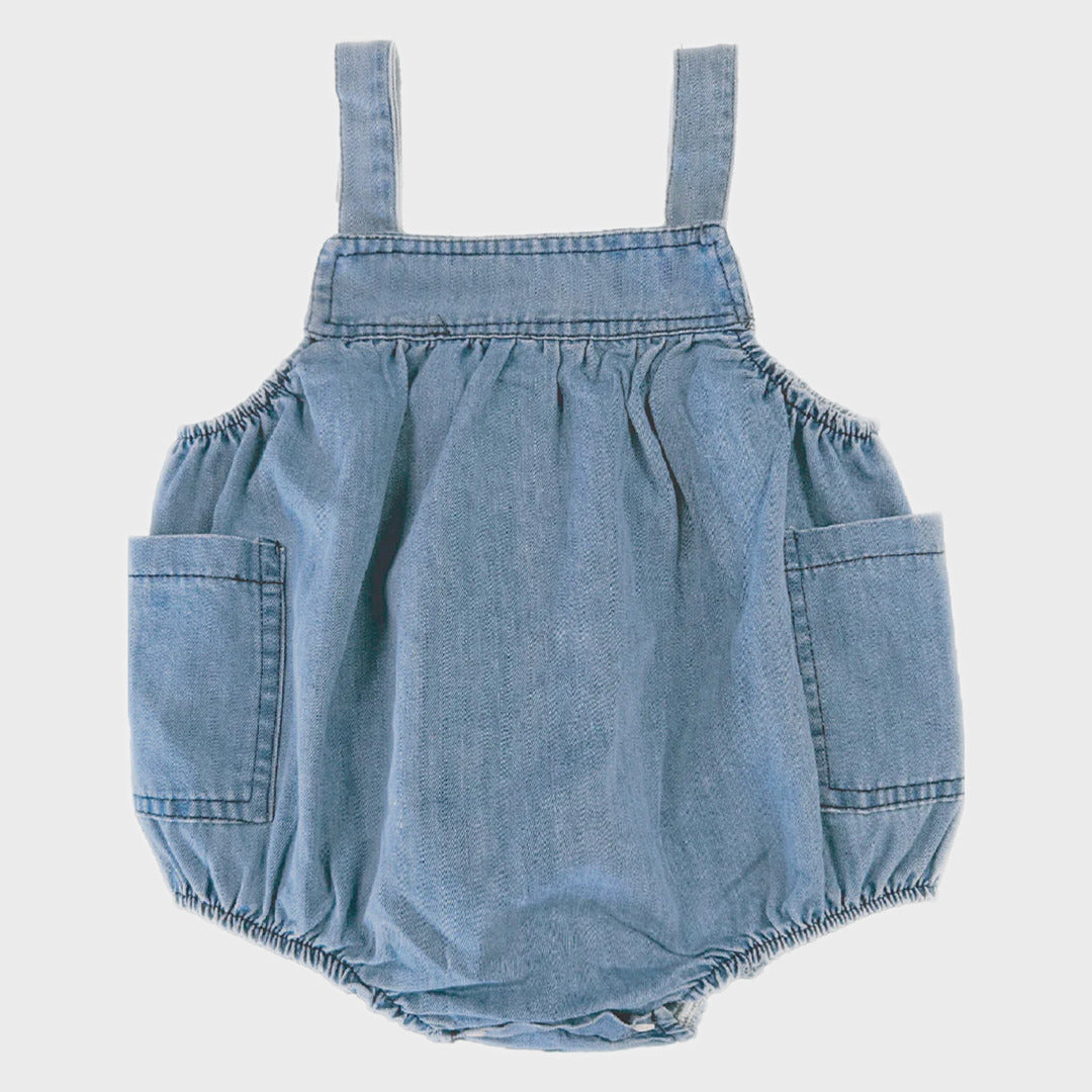 Baby Romper Bubble | Denim