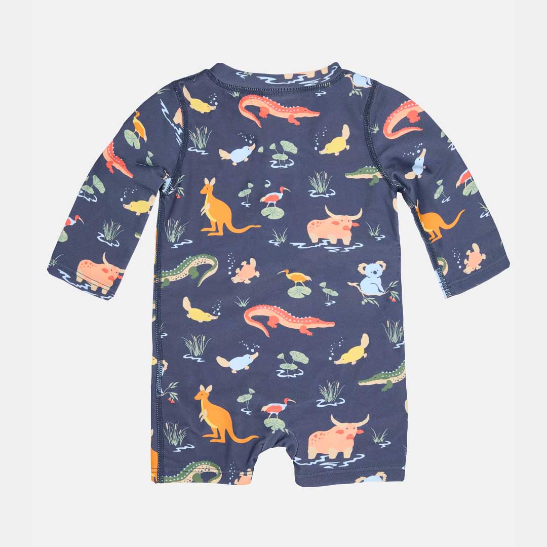 Swim Onesie LS Splash | Kakadu Moonlight