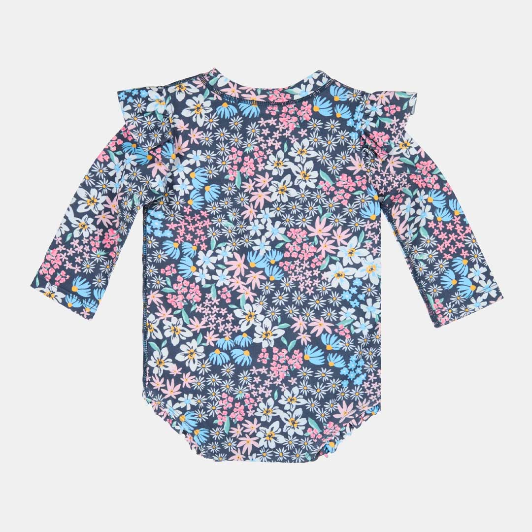 Swim Onesie LS Ripple | Wattle Dusk