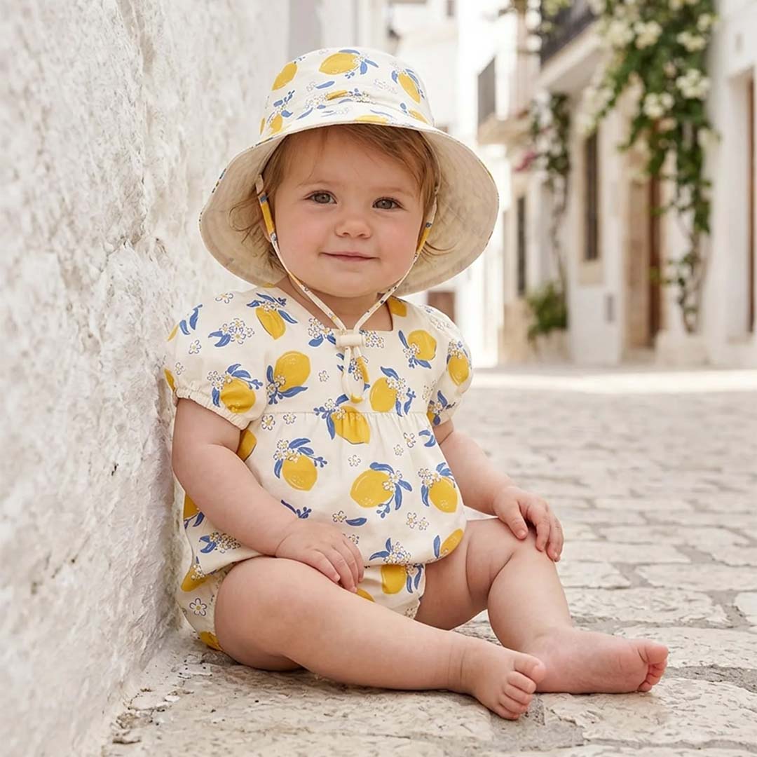 Arcadia Baby Romper | Lemonade Cream
