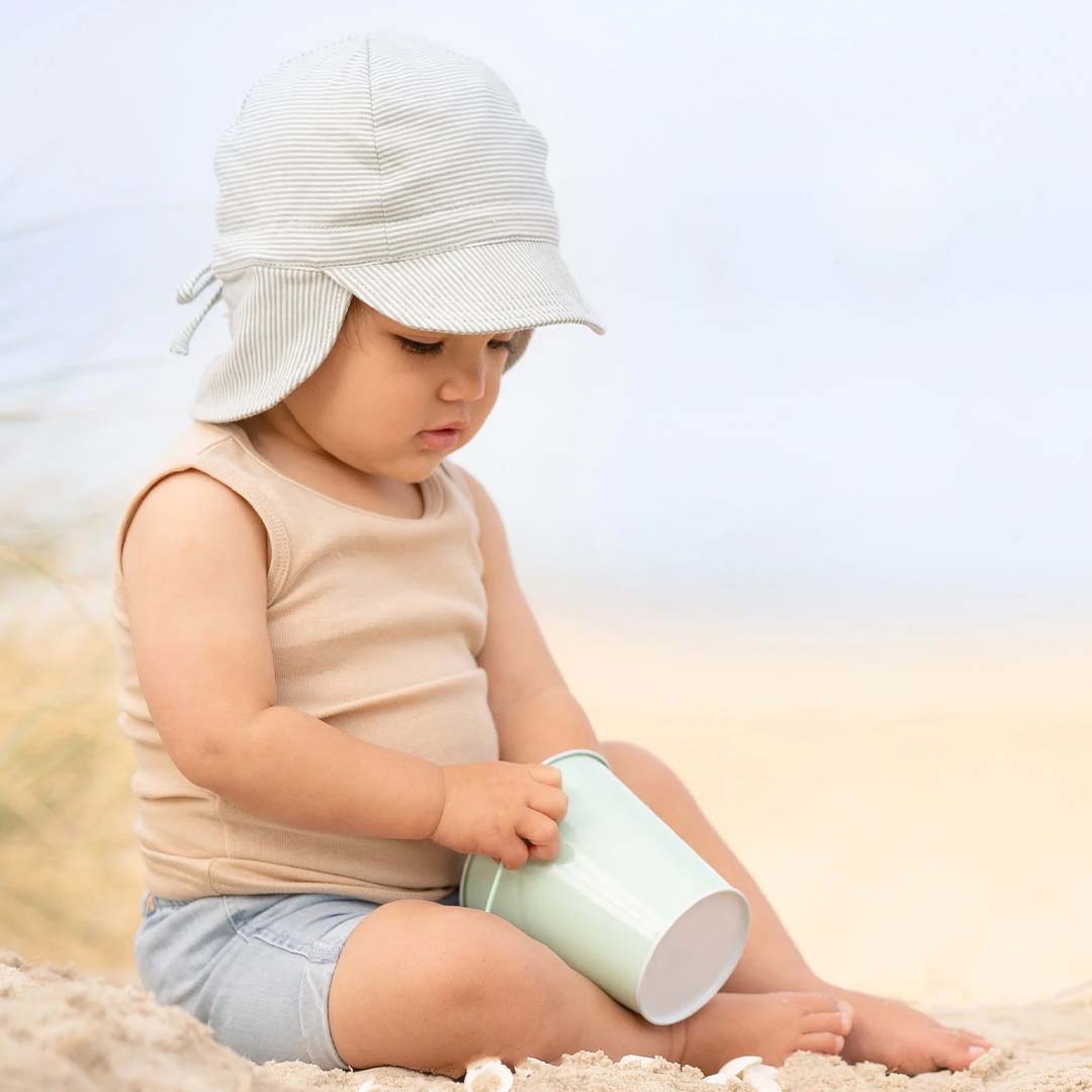 Flap Cap Baby | Sage