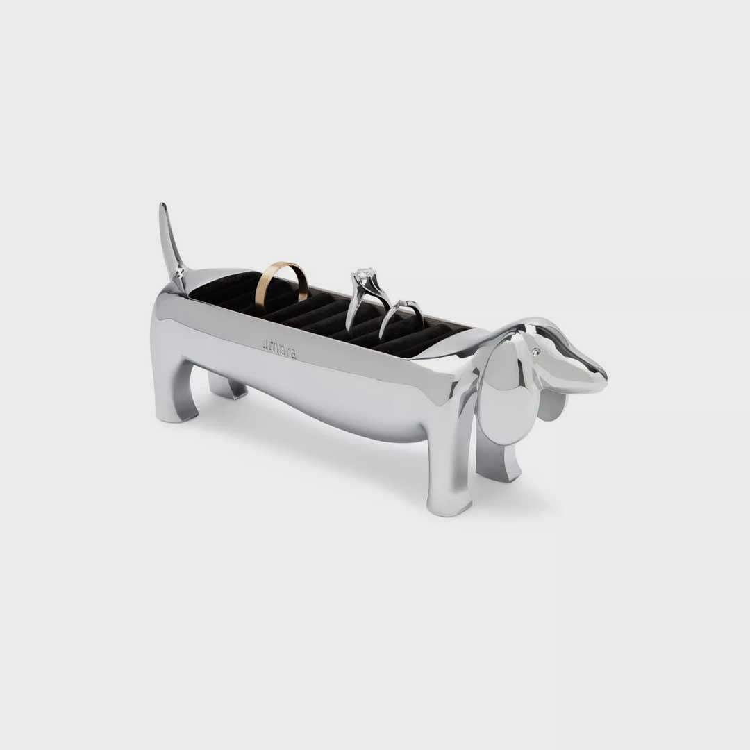 Dachsie Ring Holder | Chrome