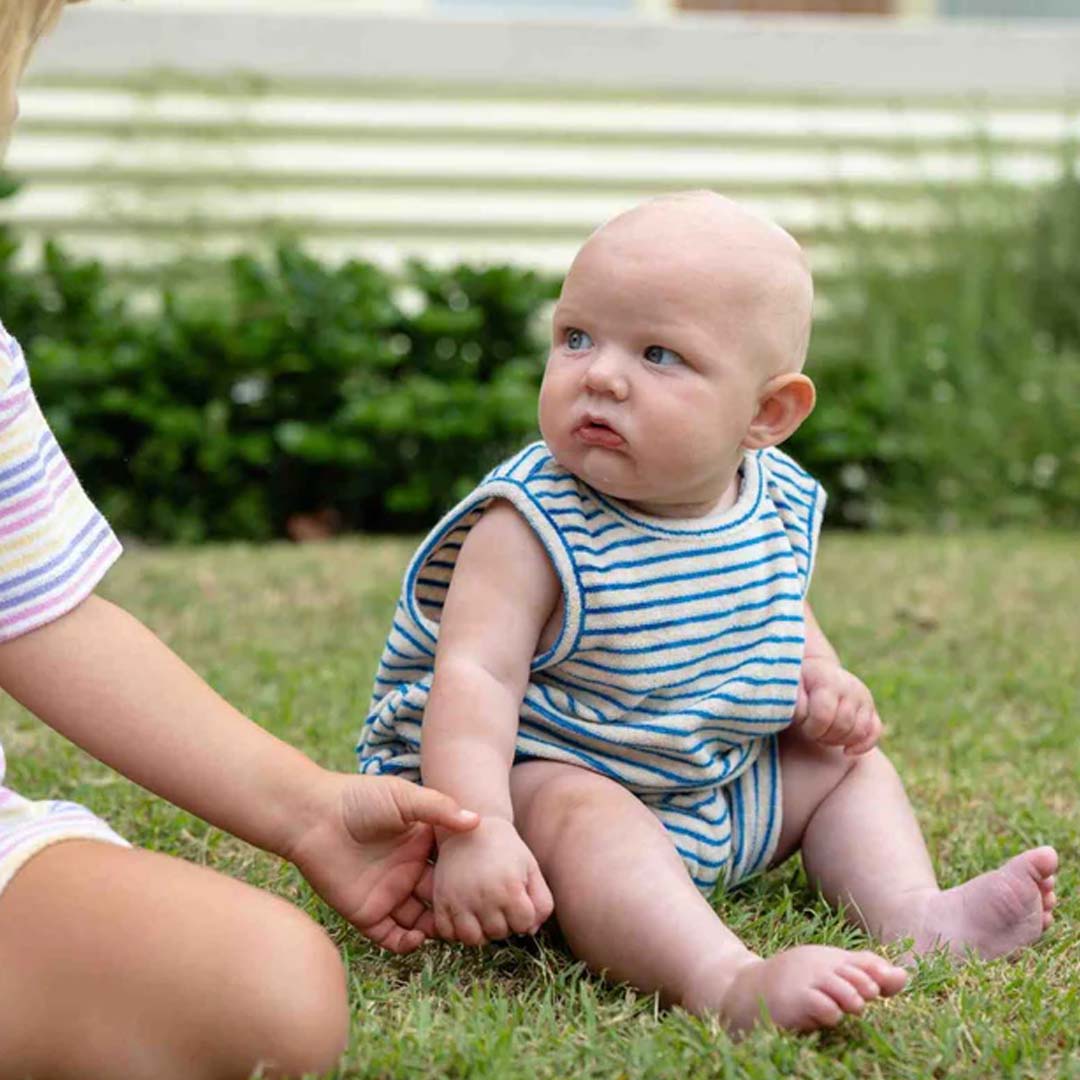 BRODIE ROMPER | COBALT STRIPE