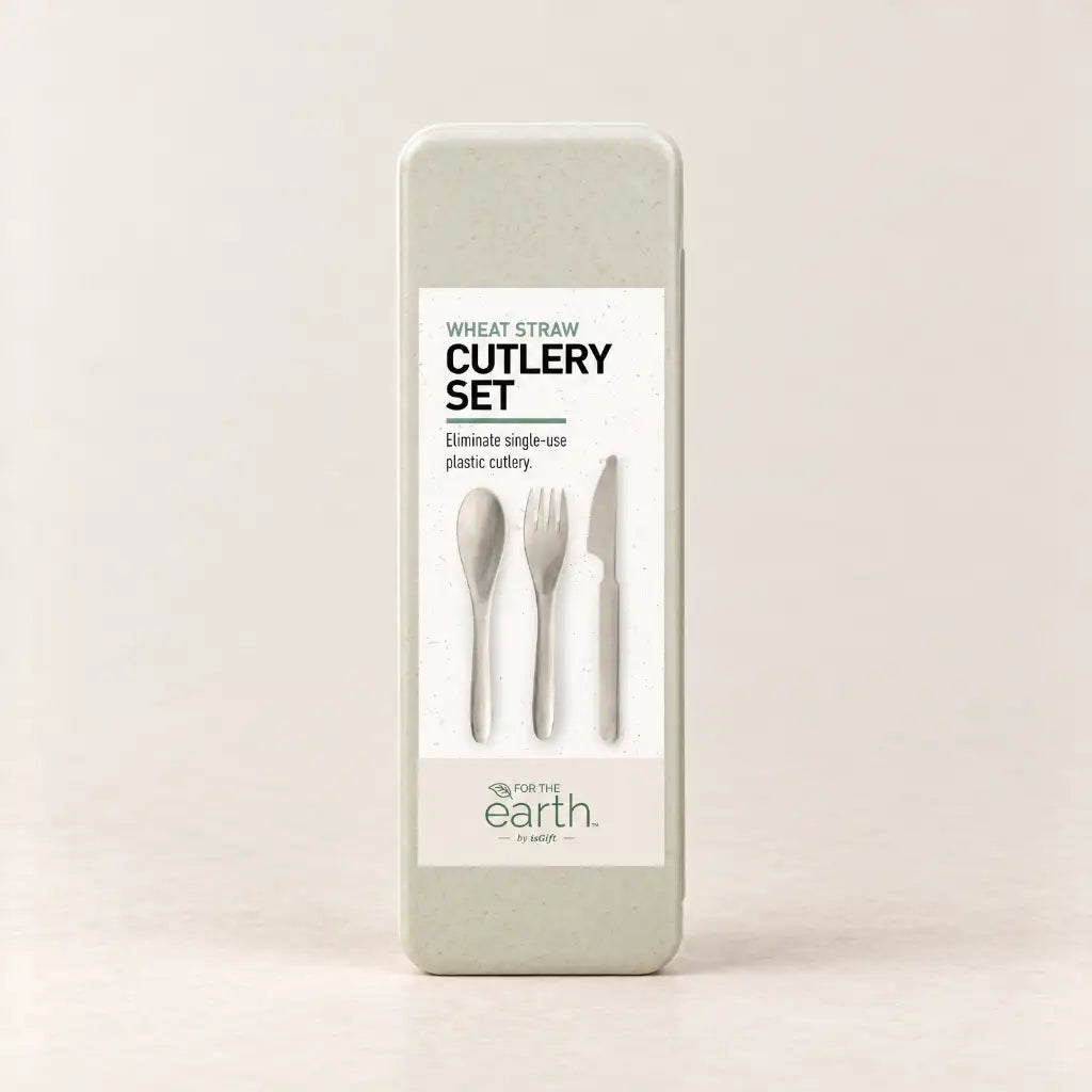 Wheat Straw Travel Cutlery Set | Off White