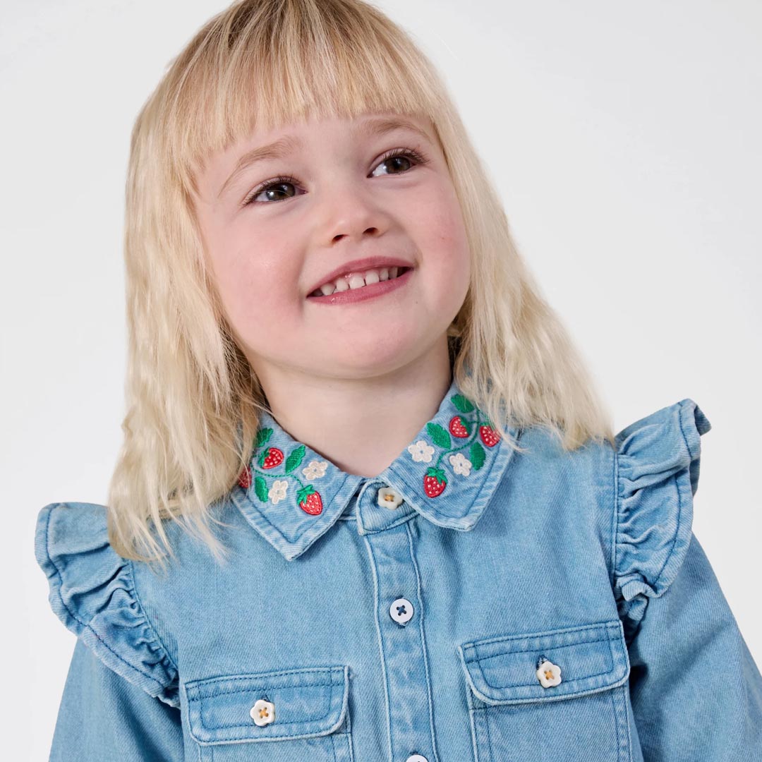 Wild Strawberry Chambray Shirt | Vintage Blue