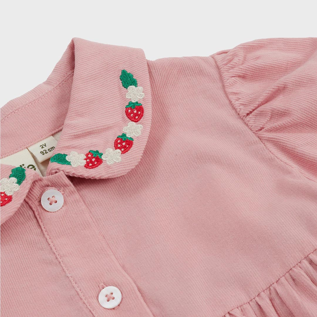 Wild Strawberry Corduroy Collar Dress
