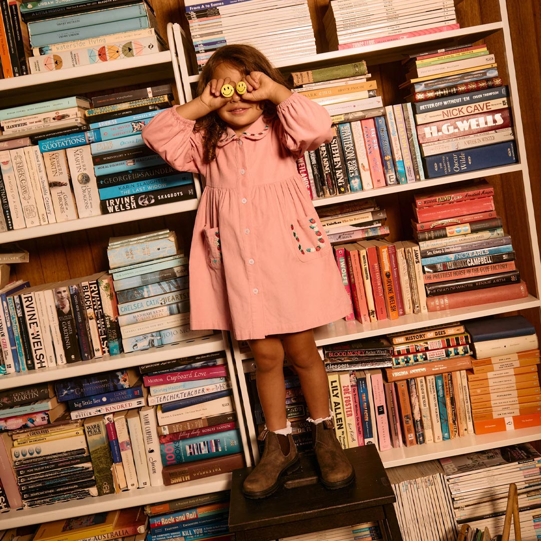 Wild Strawberry Corduroy Collar Dress