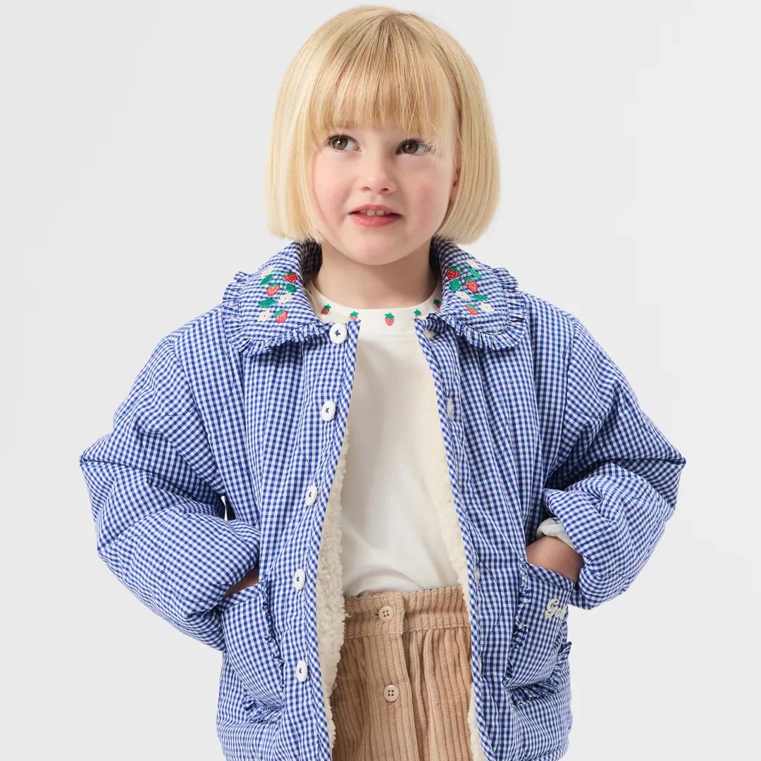 Wild Strawberry Gingham Padded Jacket