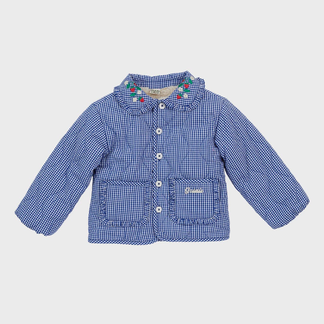 Wild Strawberry Gingham Padded Jacket