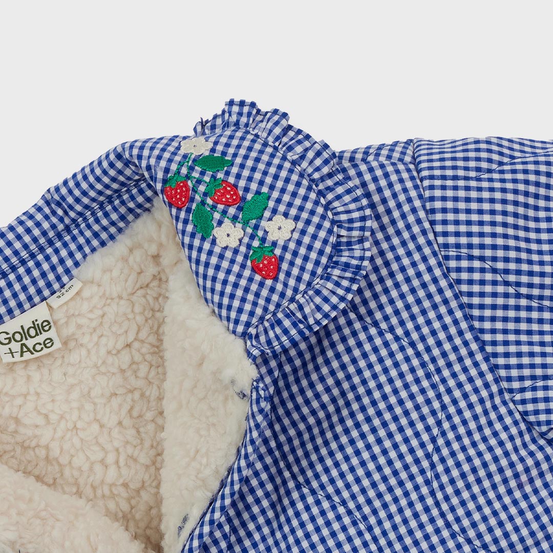 Wild Strawberry Gingham Padded Jacket