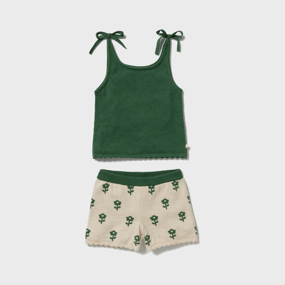 Fleur Organic Knitted Jacquard Set product view