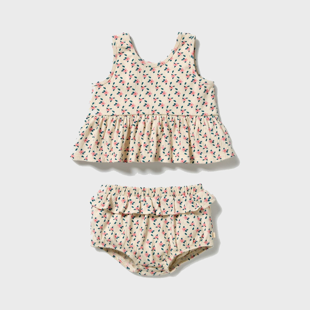 Little Blossom Organic Crinkle Ruffle Set product view
