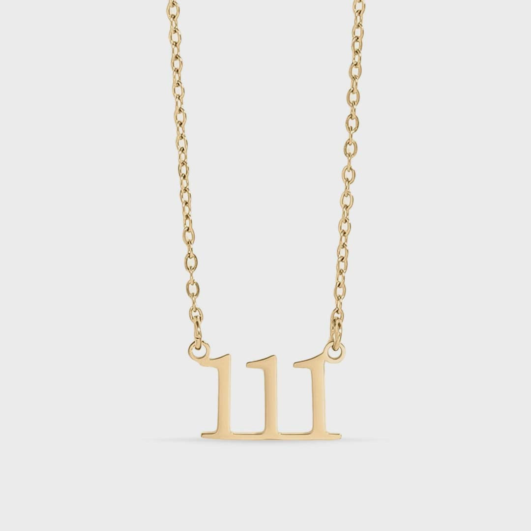 111 Angel Number Necklace | Gold