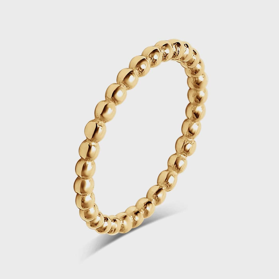 Beaded Spacer Ring | Gold