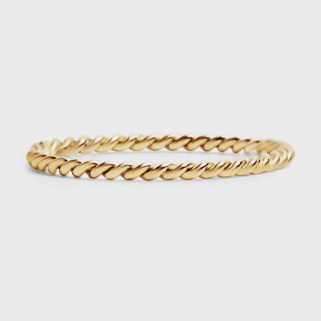 Braided Stacking Ring | Gold