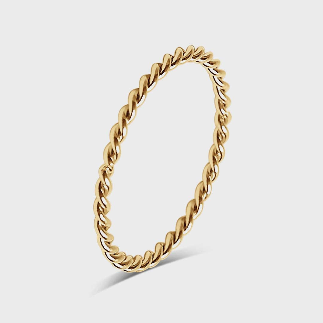Braided Stacking Ring | Gold