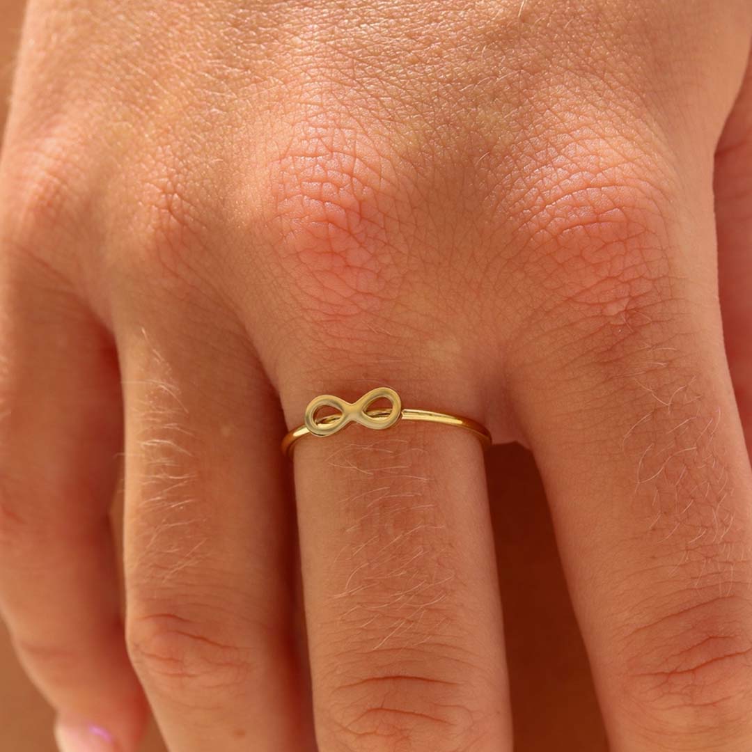 Symbol Stacking Ring | Gold Infinity