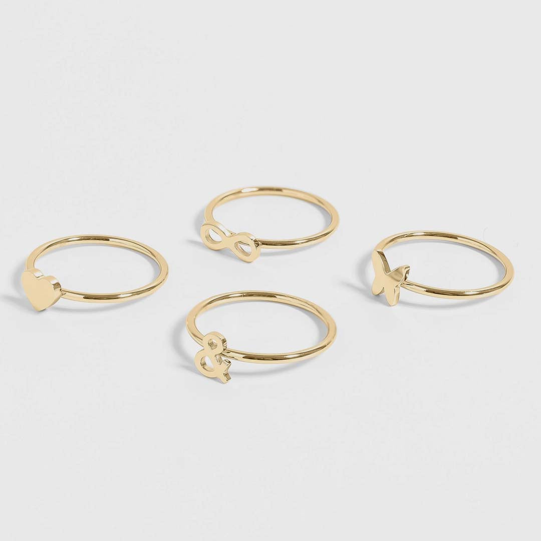 Symbol Stacking Ring | Gold Infinity