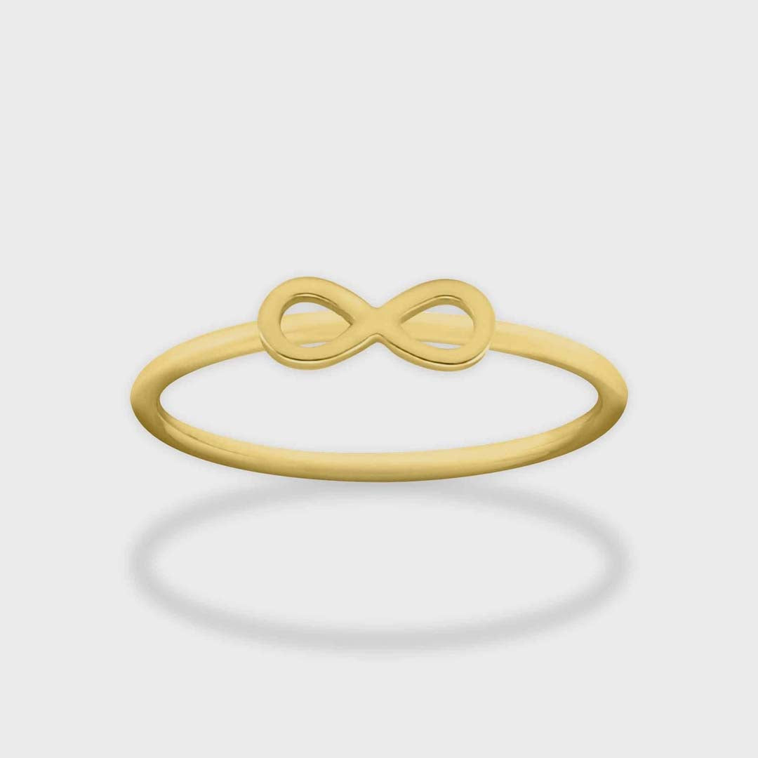 Symbol Stacking Ring | Gold Infinity