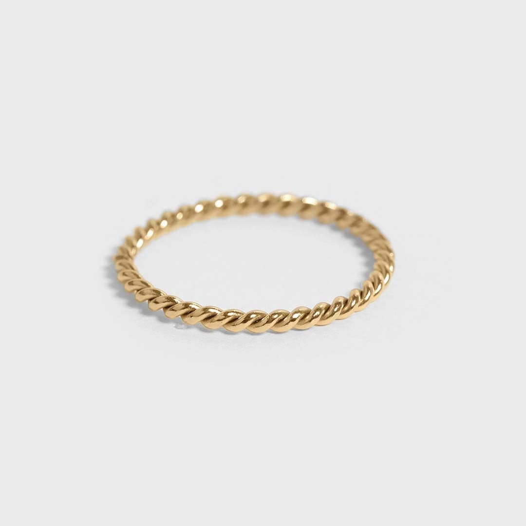 Braided Stacking Ring | Gold