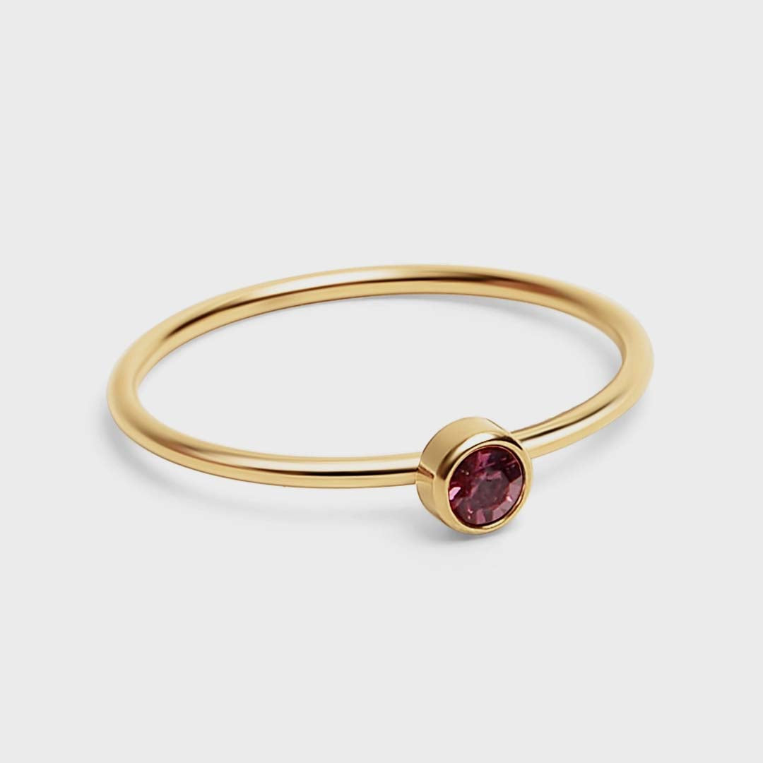 Birthstone Stacking Ring | February