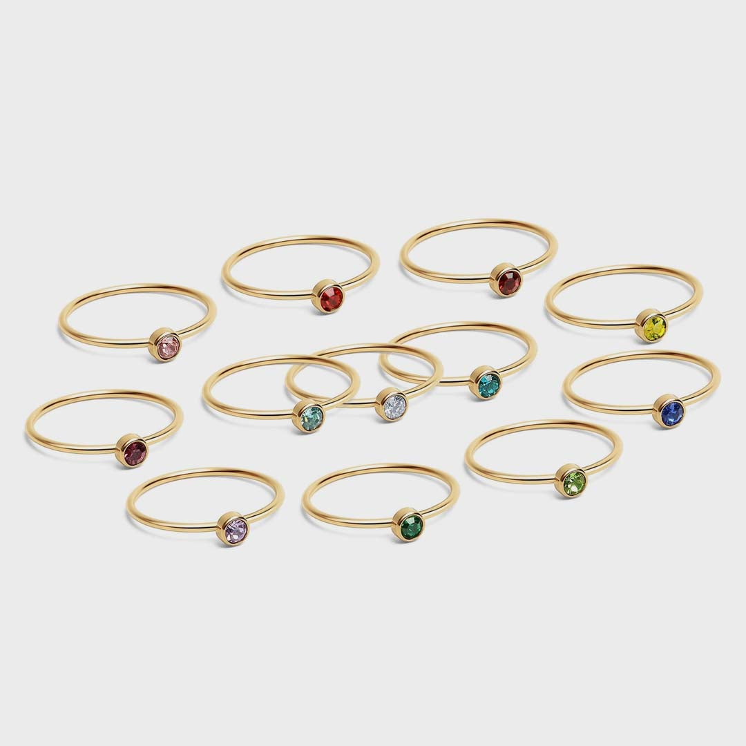 Birthstone Stacking Ring | March