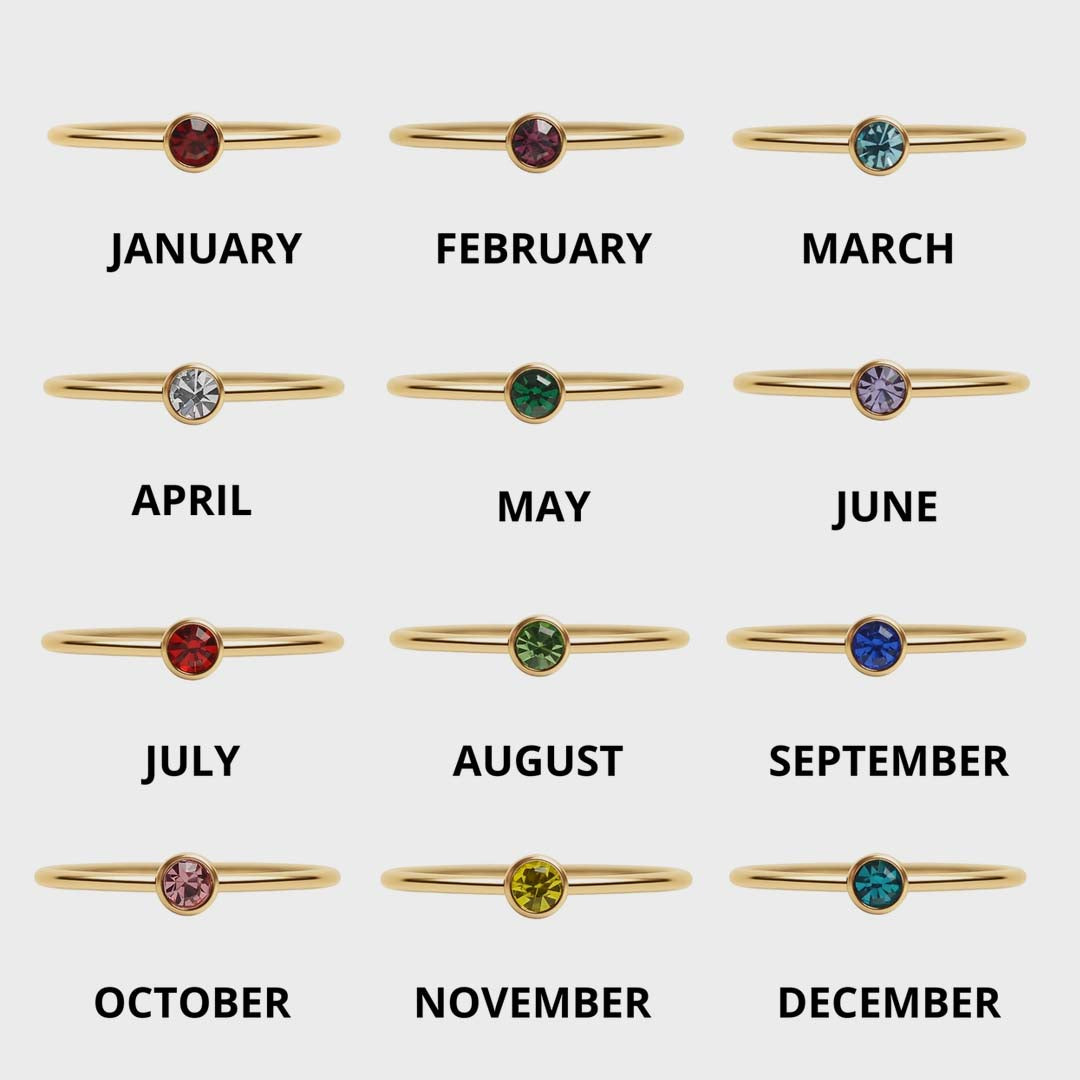 Birthstone Stacking Ring | January