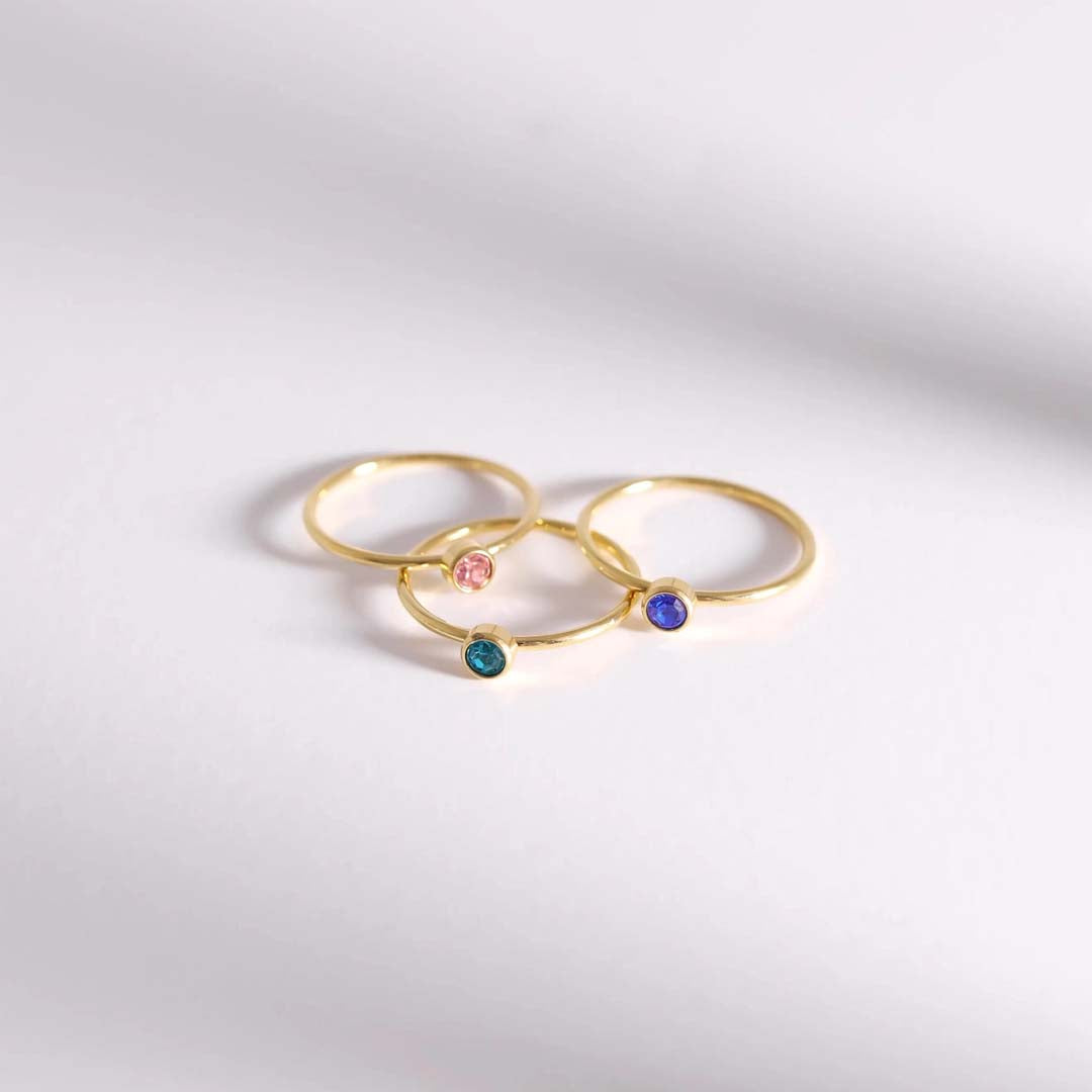 Birthstone Stacking Ring | May