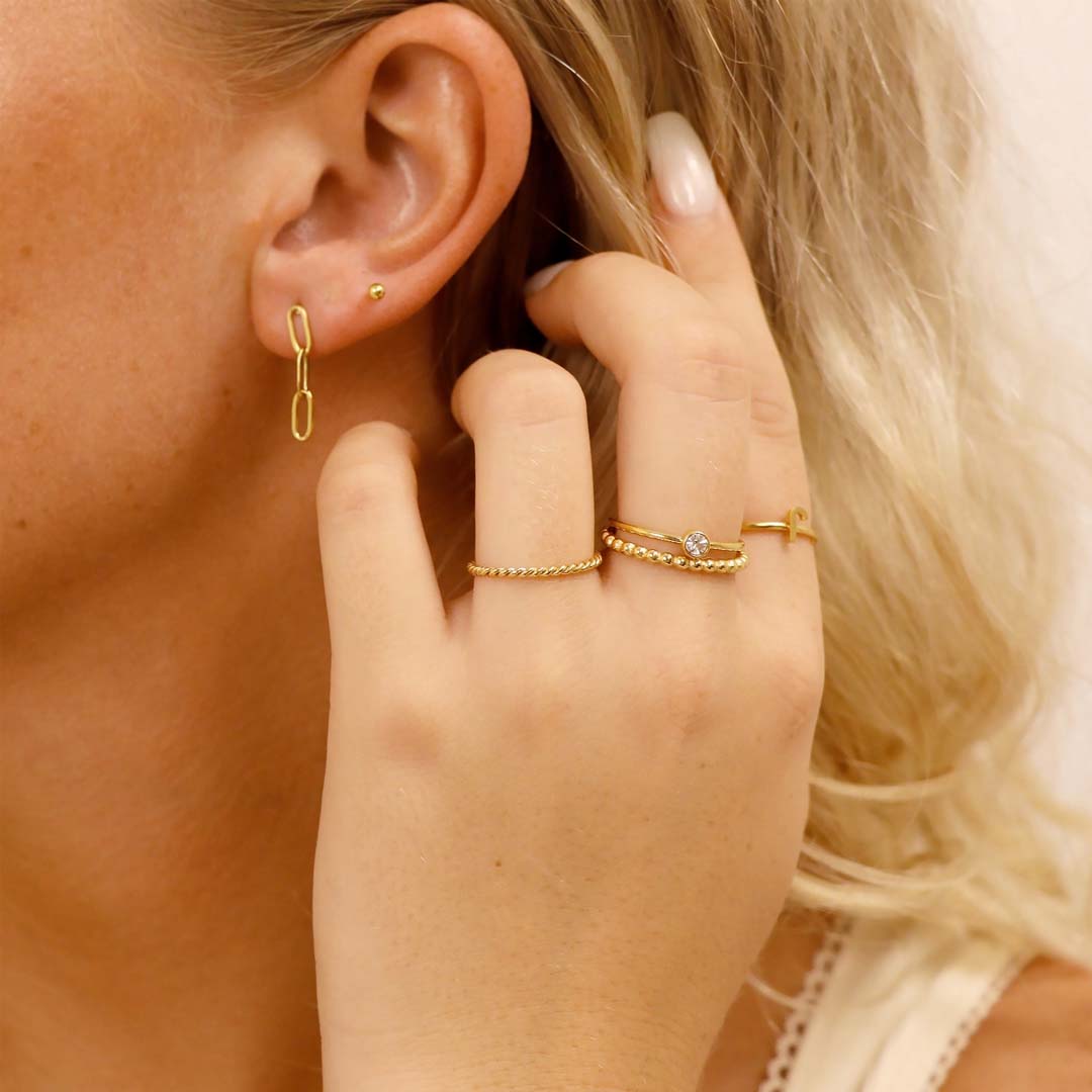Birthstone Stacking Ring | March