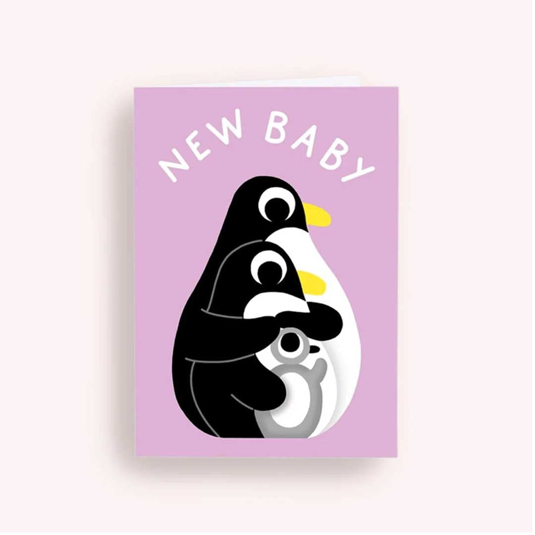 Baby Card | New Baby Penguins