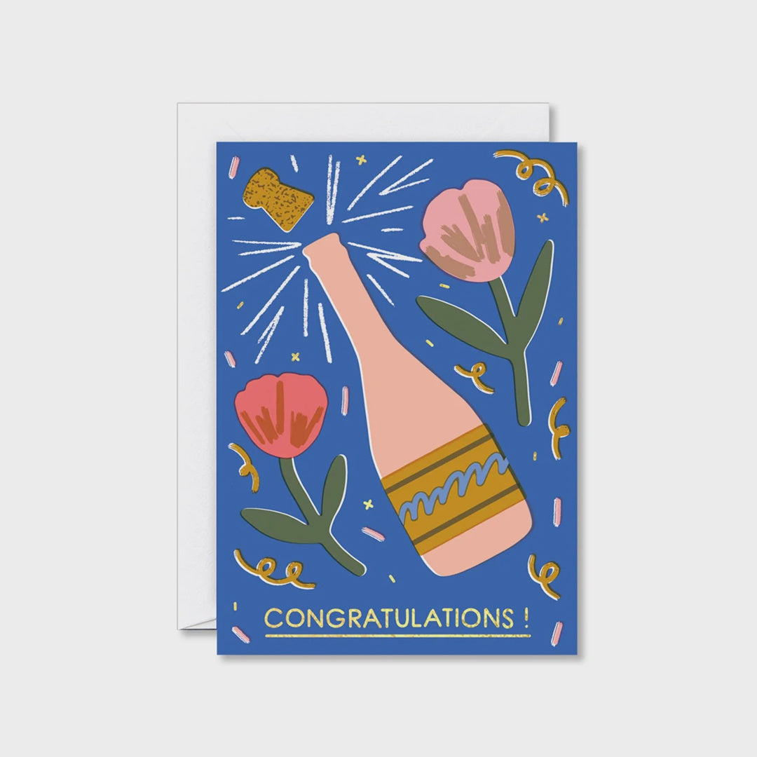 Congrats Card | Champagne