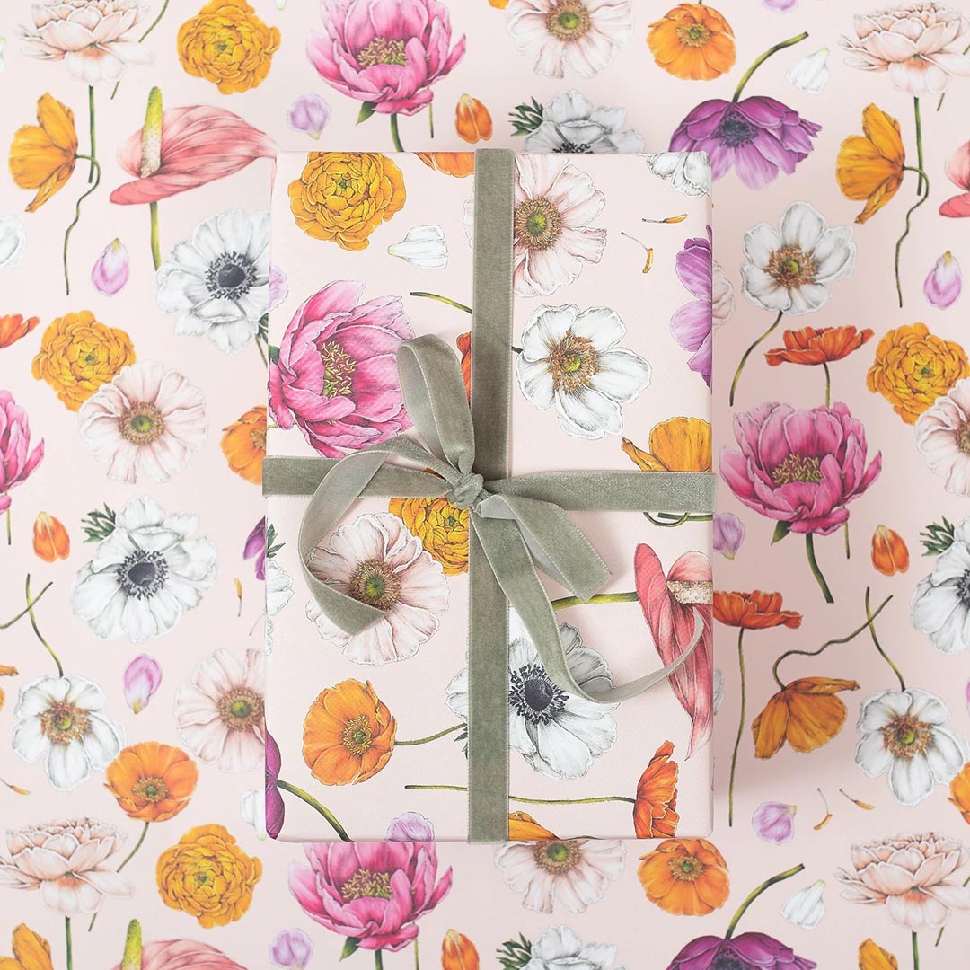 Wrapping Paper | Floral Brights Pink