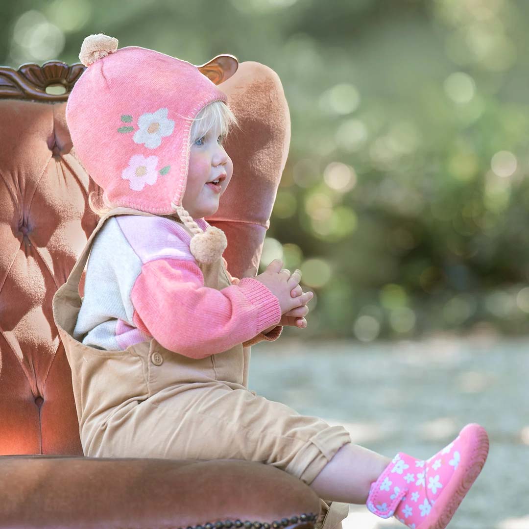 Organic Earmuff Beanie | Mystical Rosie Posie