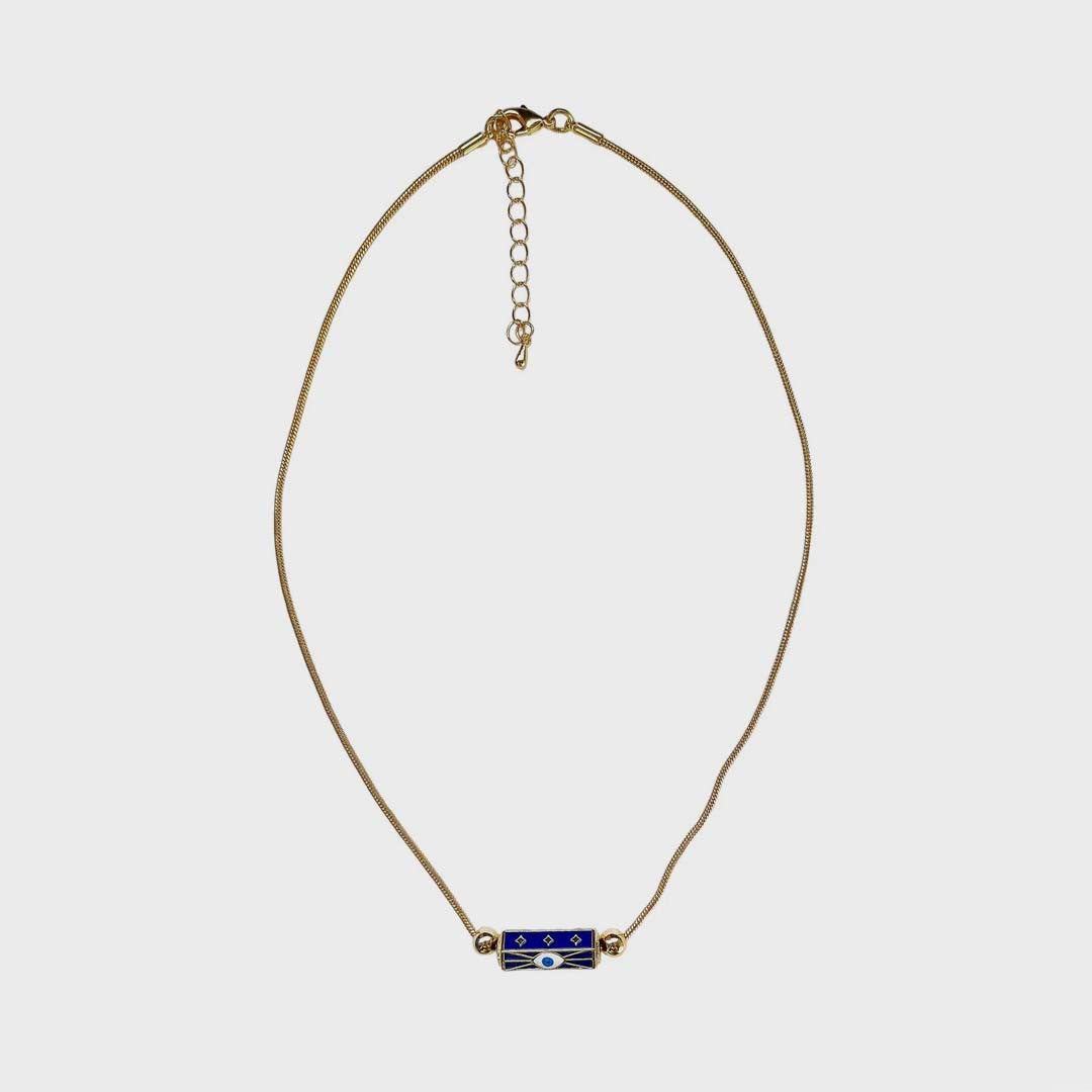 BLUE EYE SNAKE CHAIN NECKLACE