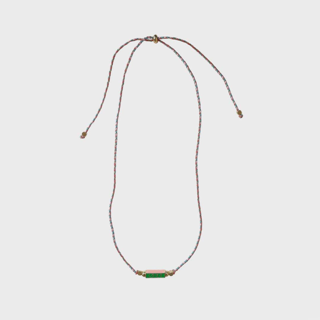 LOVE CORD NECKLACE | GREEN