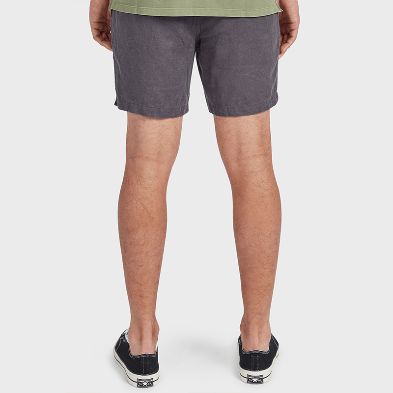 RIVIERA LINEN SHORT - CHARCOAL