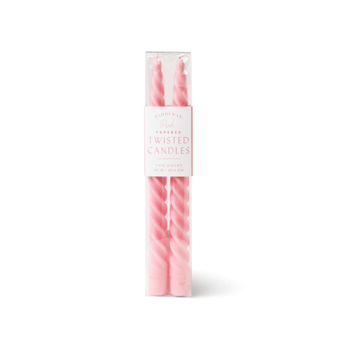 TWISTED TAPER CANDLE - BLUSH