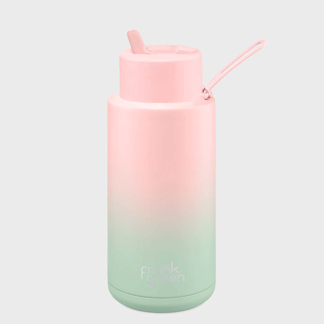 CERAMIC REUSABLE BOTTLE (1 LITRE) | BLUSHED / MINT GELATO