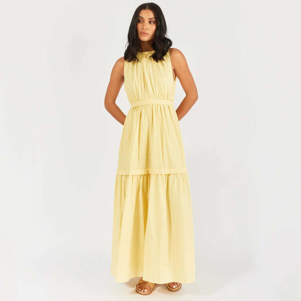 chinese dress ladies Orlando Yellow Maxi Dress - US 12