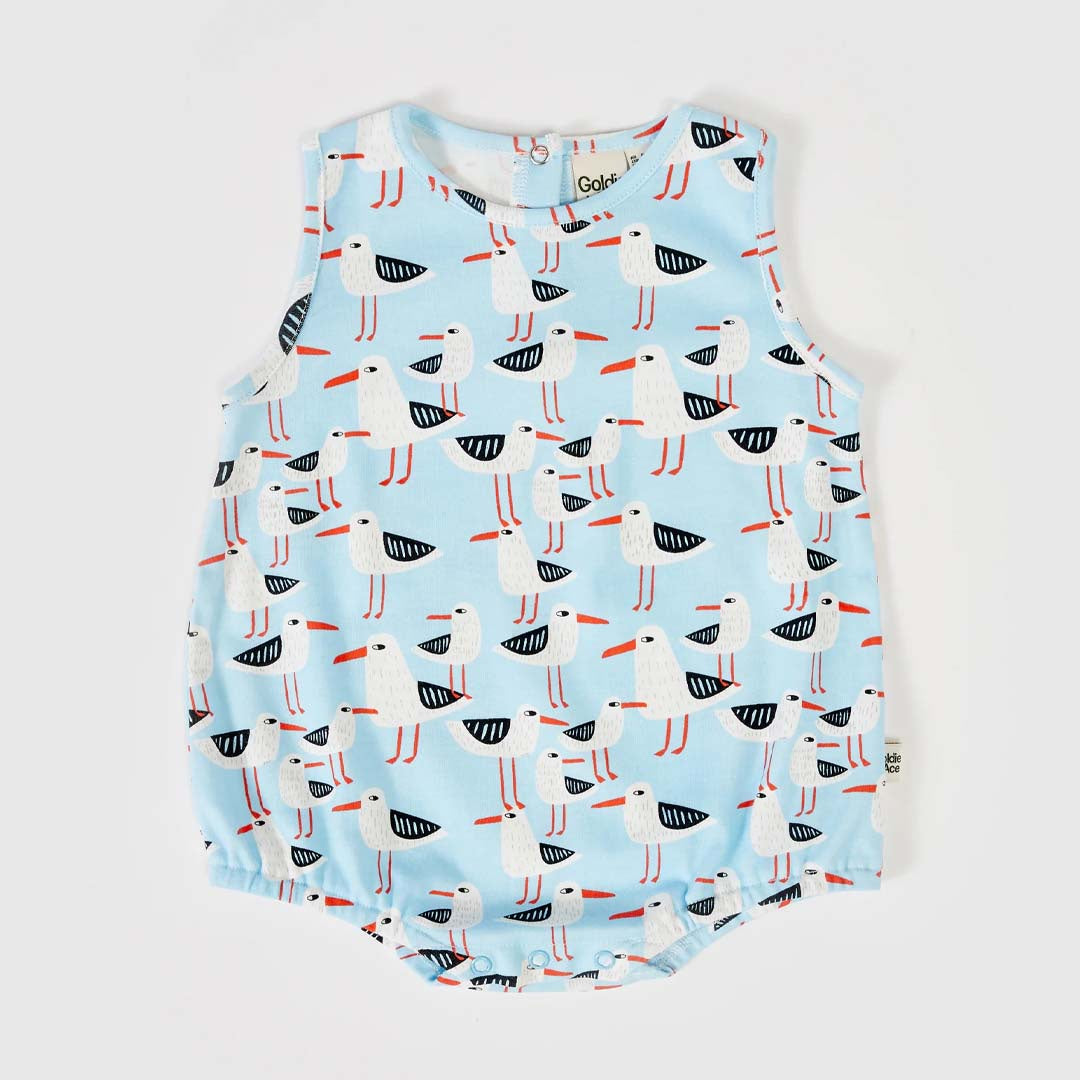 BUBBLE ROMPER | SEAGULLS PRINT