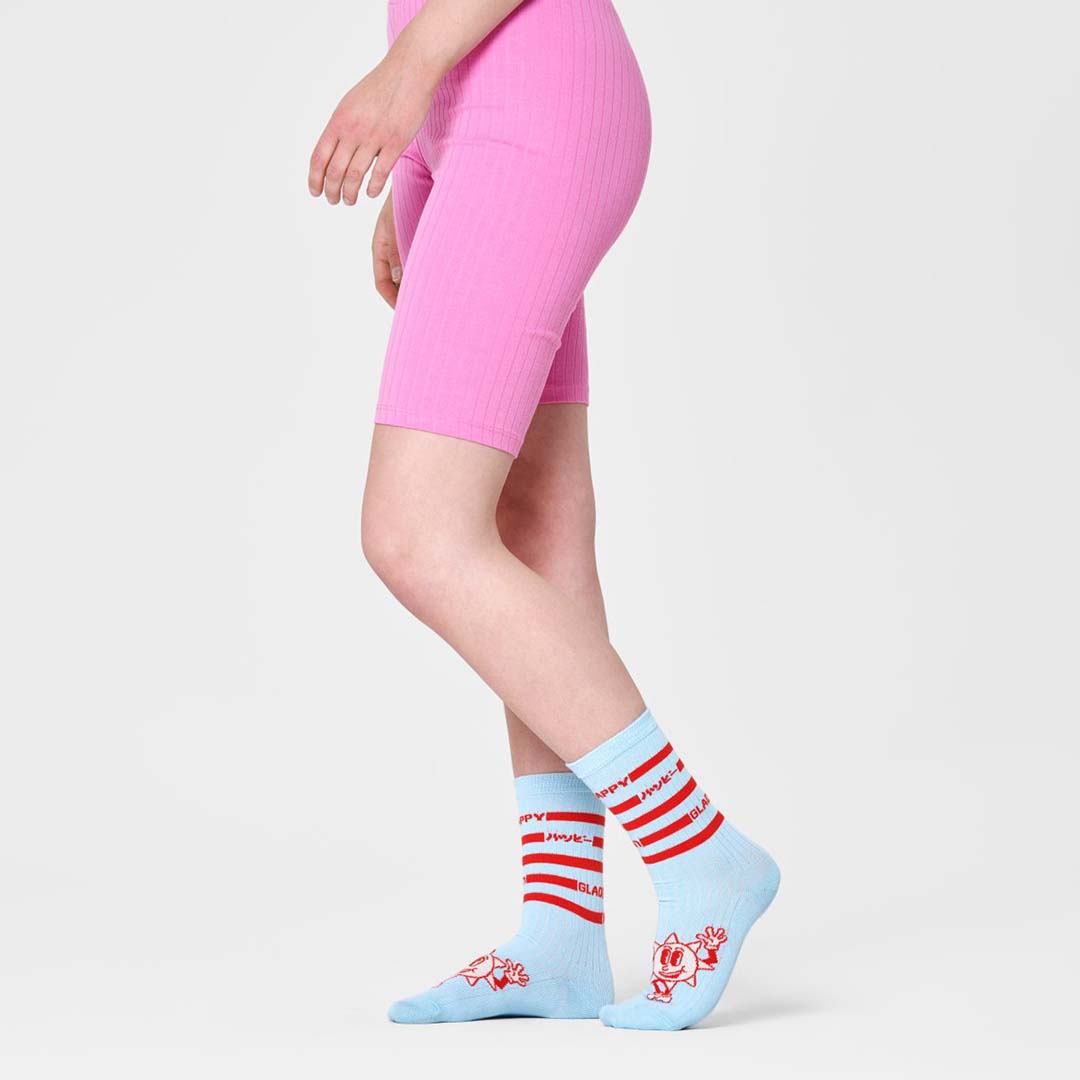 HAPPY SOCK (1000) | BLUE / RED