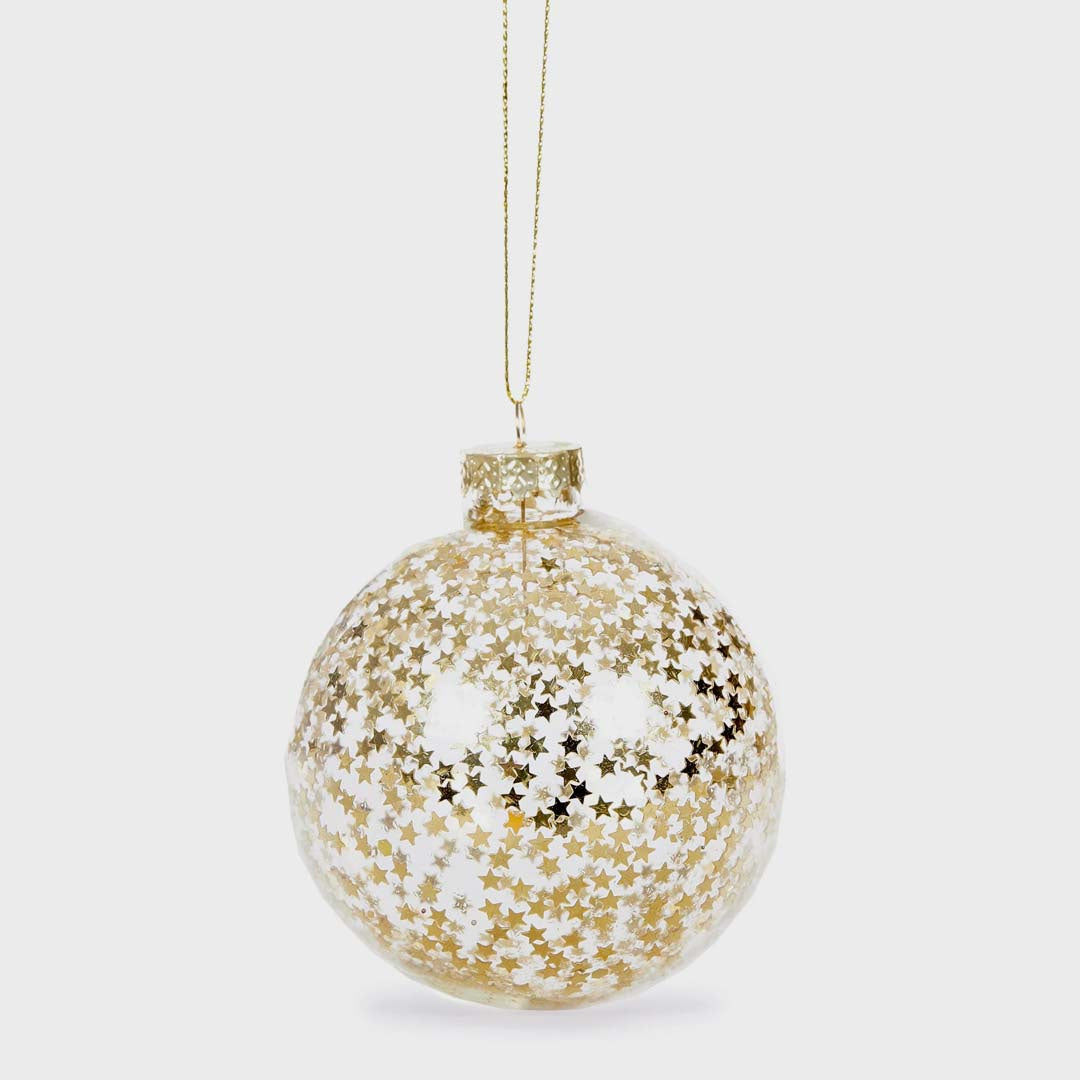 GOLD STAR FILLED BAUBLE