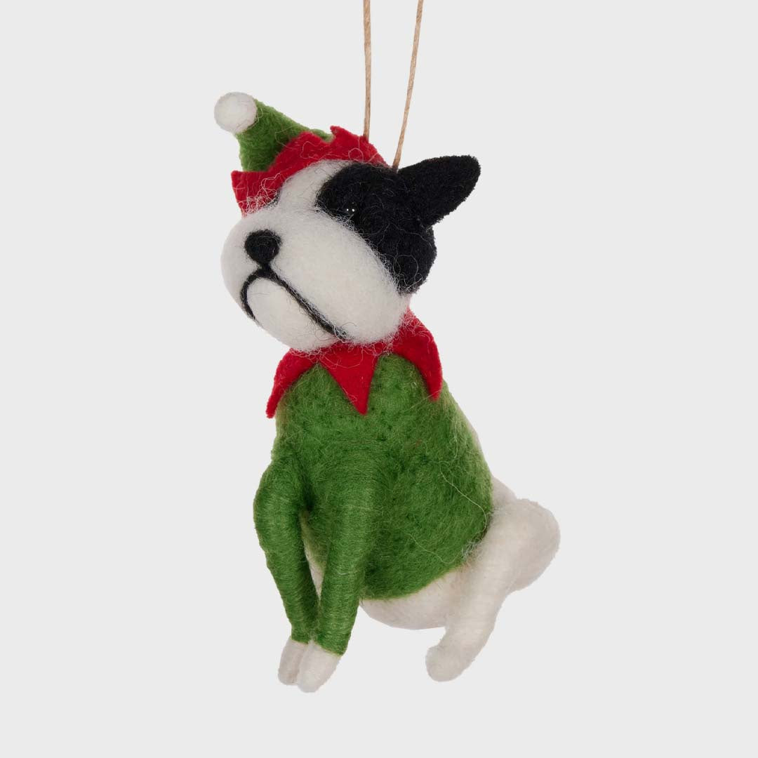 WOOL BULLDOG IN ELF SUIT