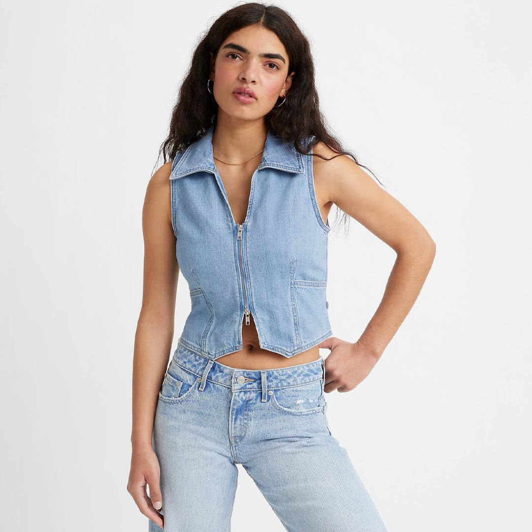 LILOU DENIM VEST | BLUSHING DON 4